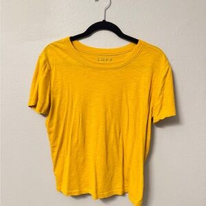 LOFT Sunny Yellow Short Sleeve Tee